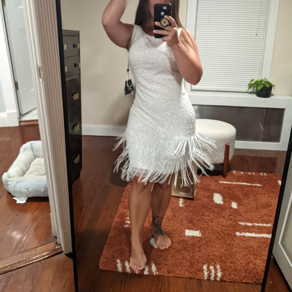 Adrianna Papell beaded cocktail dress